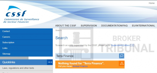 Terra Finance — лохотрон-посредник с фейковой регистрацией